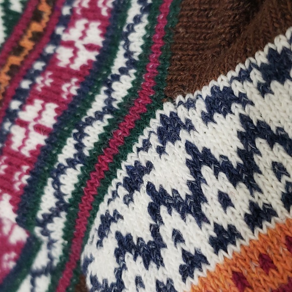 NWT Tutu-Anna Womens Colorful Fair Isle Design Warm & Comfy Crew Knit Socks - Picture 2 of 4